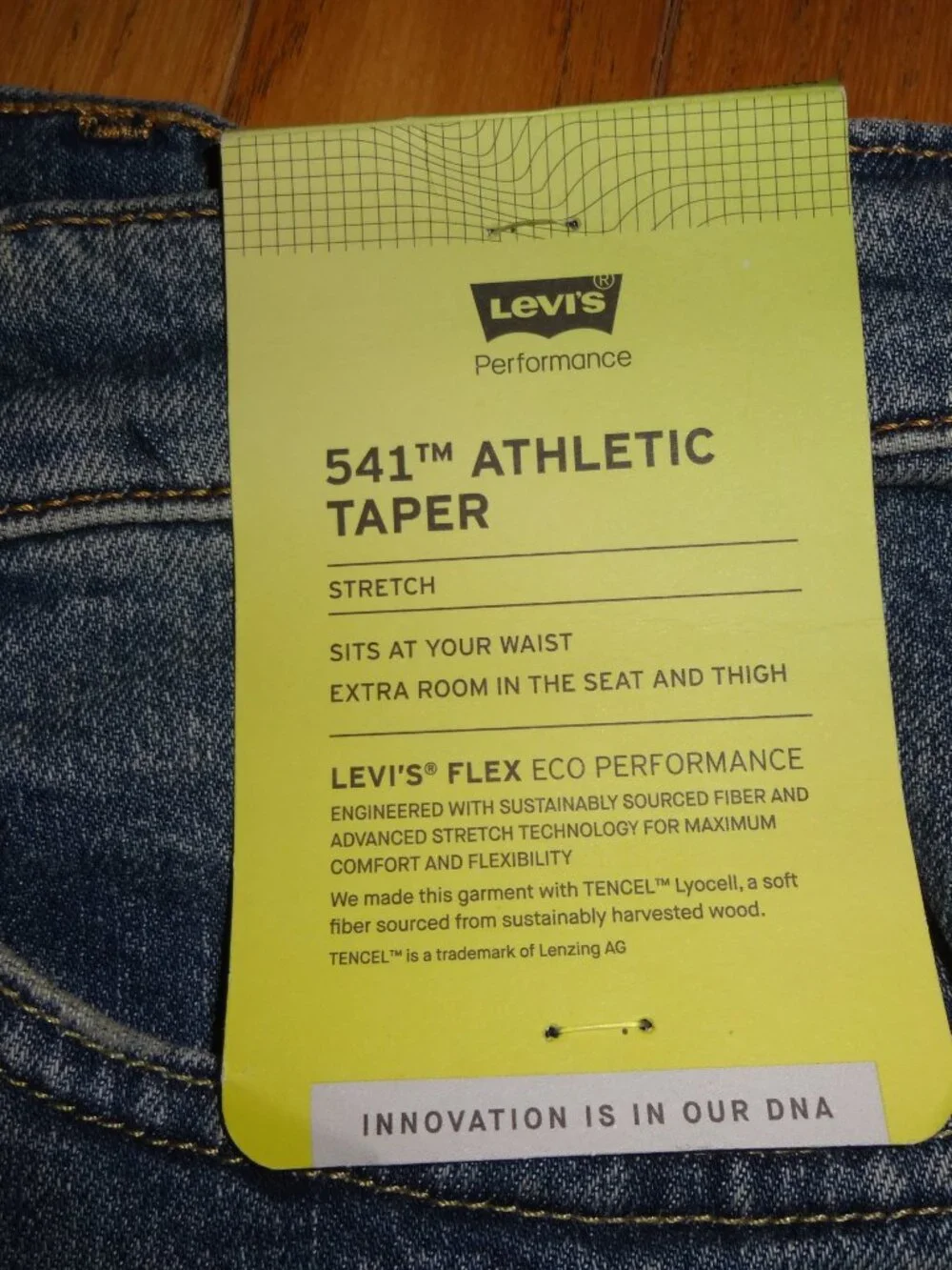 NWT Levi's Original 541 Athletic Fit Tapered Leg Men's Blue Denium Jeans 38 x 30